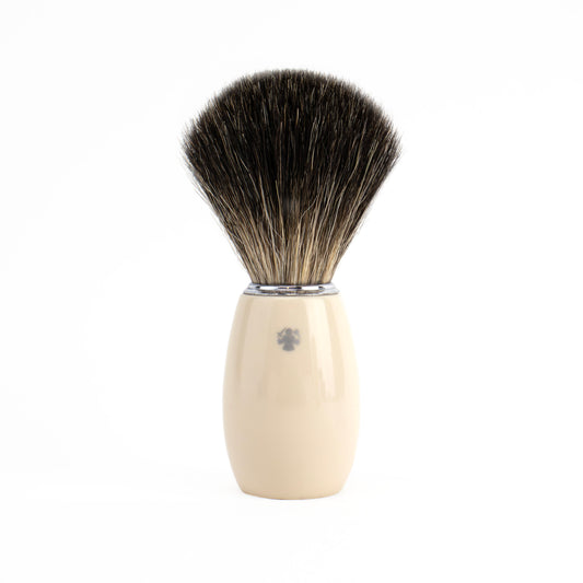 Dovo Faux Ivory White Acrylic Shaving Brush (Pure Badger)