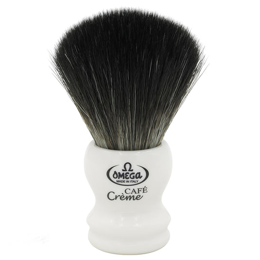 Omega BLACK Hi-Brush fiber shaving brush “Café Crème” 96896