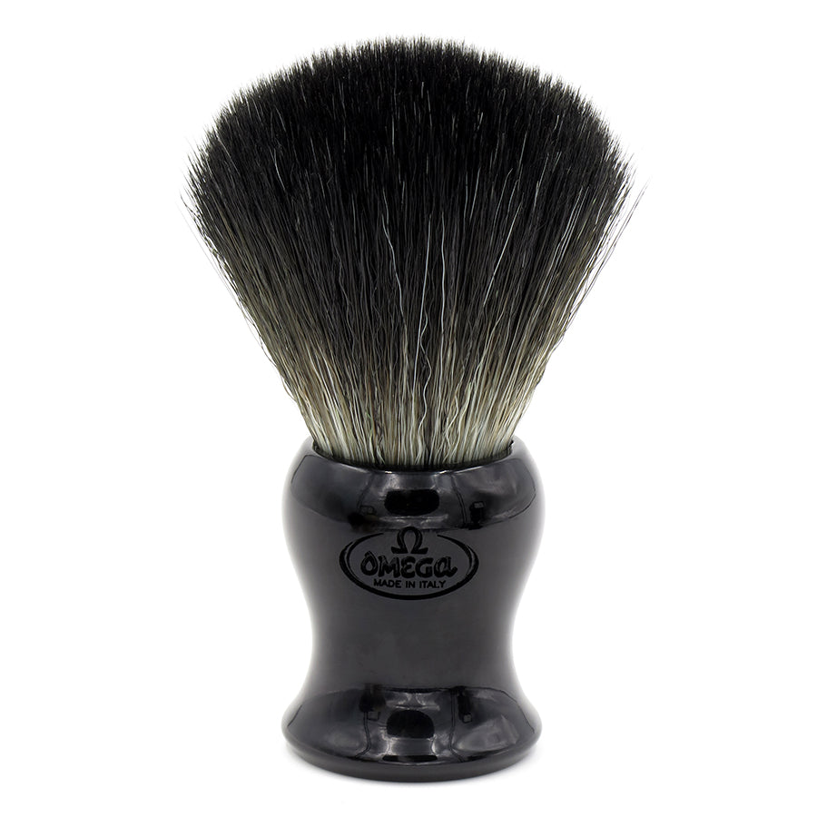 Omega Black Hi-Brush Fibre Shaving Brush - 96902