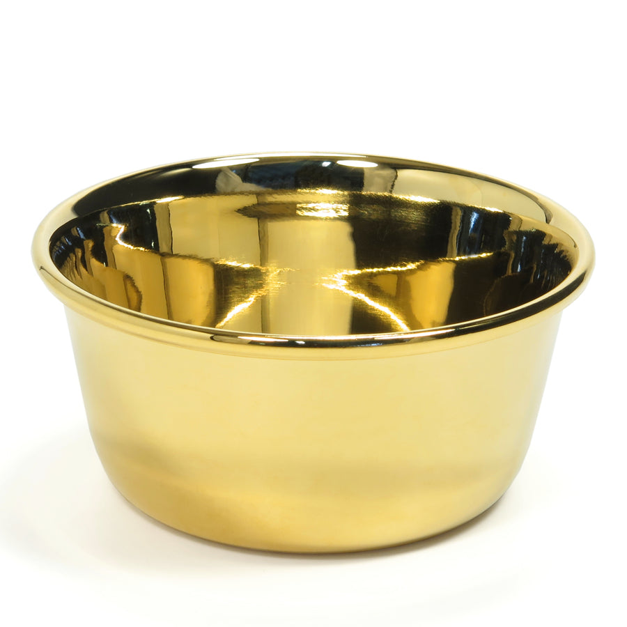 Gold-plated stainless steel Omega lathering bowl
