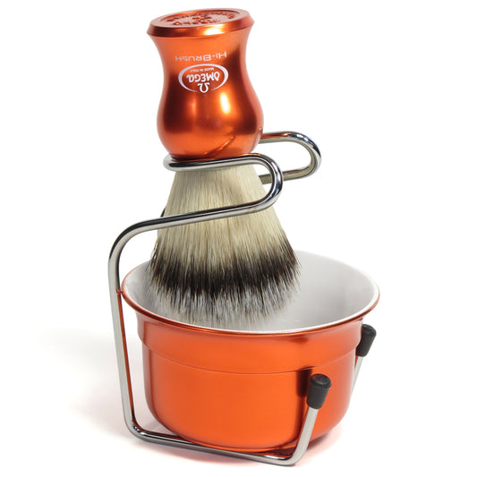 Omega Orange HI-BRUSH fiber shaving brush
